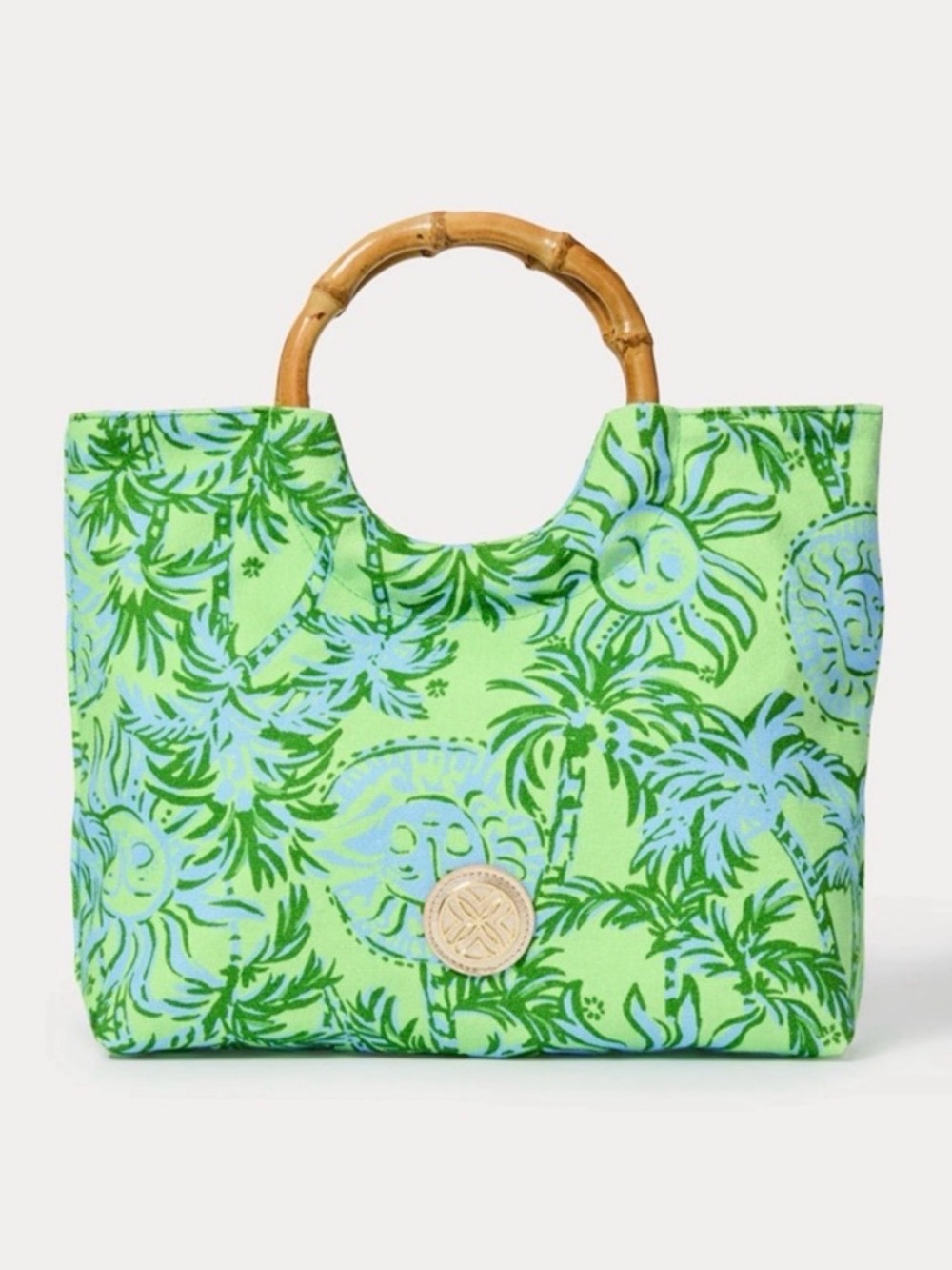NWT Lilly Pulitzer Bamboo Bag “Cool Mint Catchin Rays” ✨Retail💲158